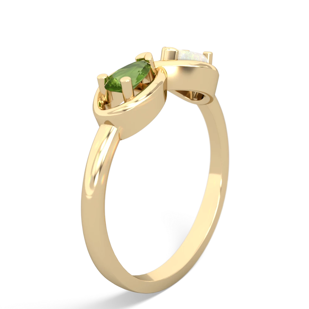 Peridot Infinity 14K Yellow Gold ring R5050