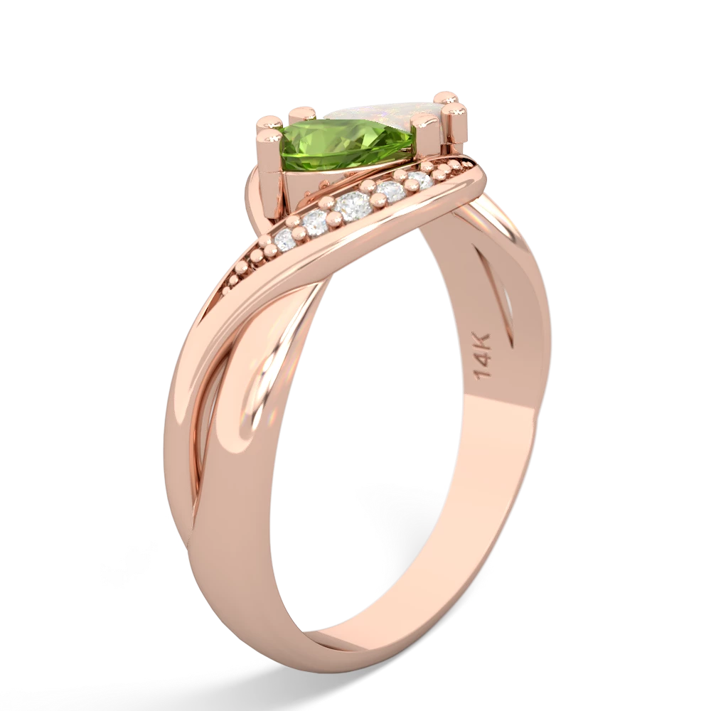 Peridot Summer Winds 14K Rose Gold ring R5342