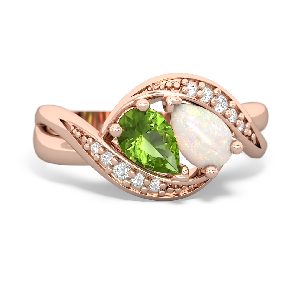 Peridot Summer Winds 14K Rose Gold ring R5342