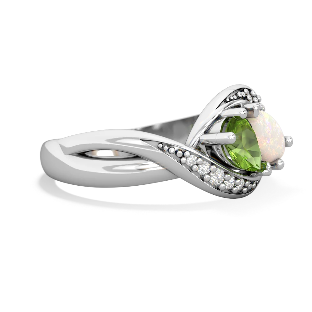 Peridot Summer Winds 14K White Gold ring R5342