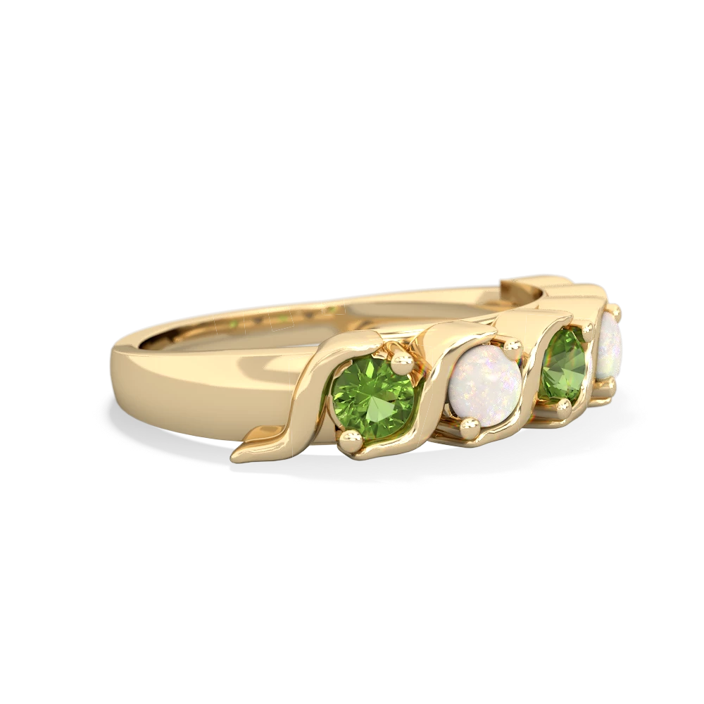 Peridot Anniversary Band 14K Yellow Gold ring R2089