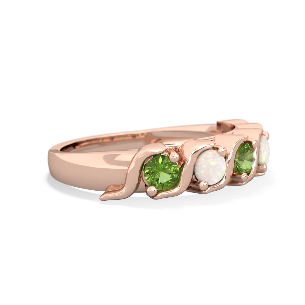 Peridot Anniversary Band 14K Rose Gold ring R2089