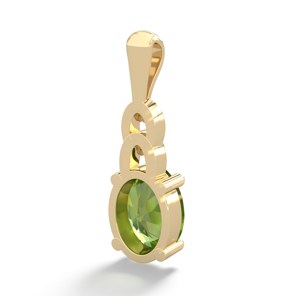 Peridot Links 14K Yellow Gold pendant P4032