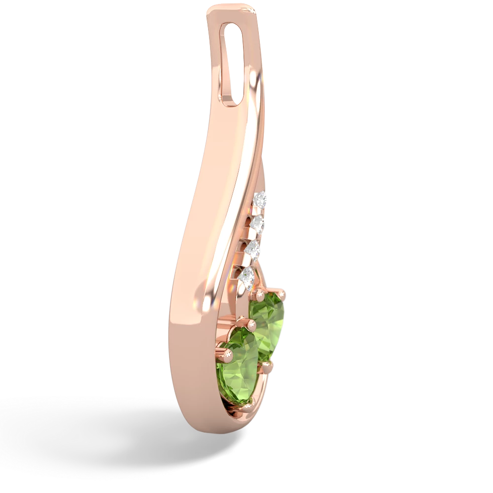 Peridot Keepsake Curves 14K Rose Gold pendant P5450