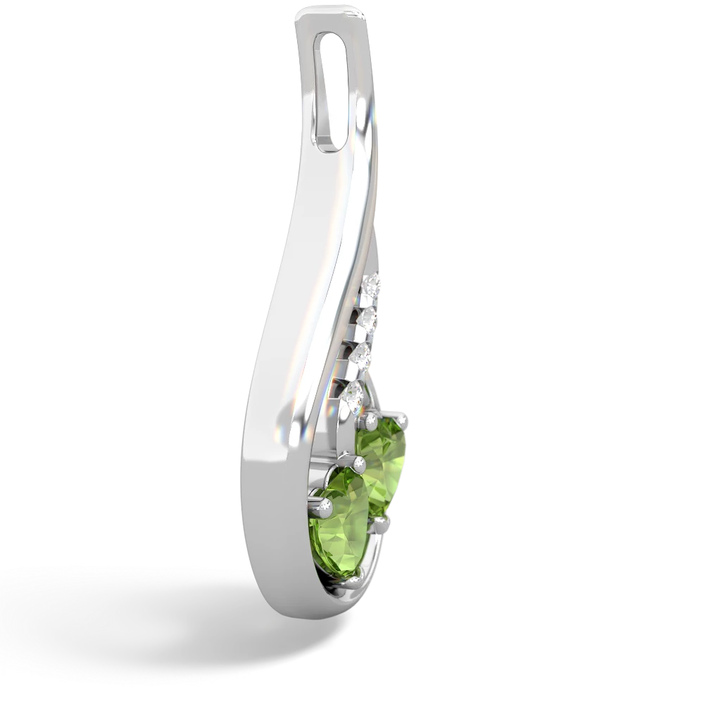 Peridot Keepsake Curves 14K White Gold pendant P5450