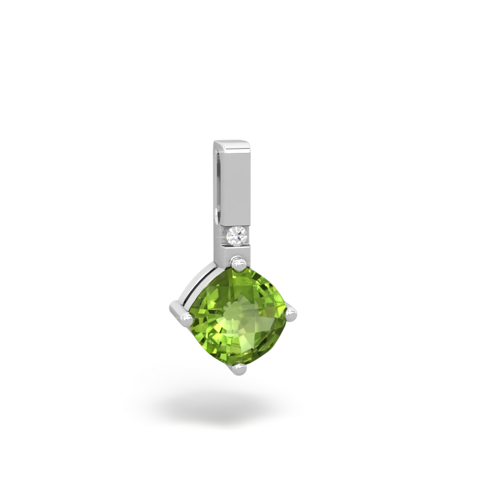 Peridot Simply Elegant 14K White Gold pendant P2489