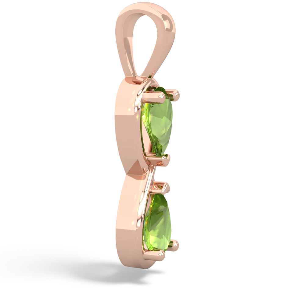 Peridot Infinity 14K Rose Gold pendant P5050