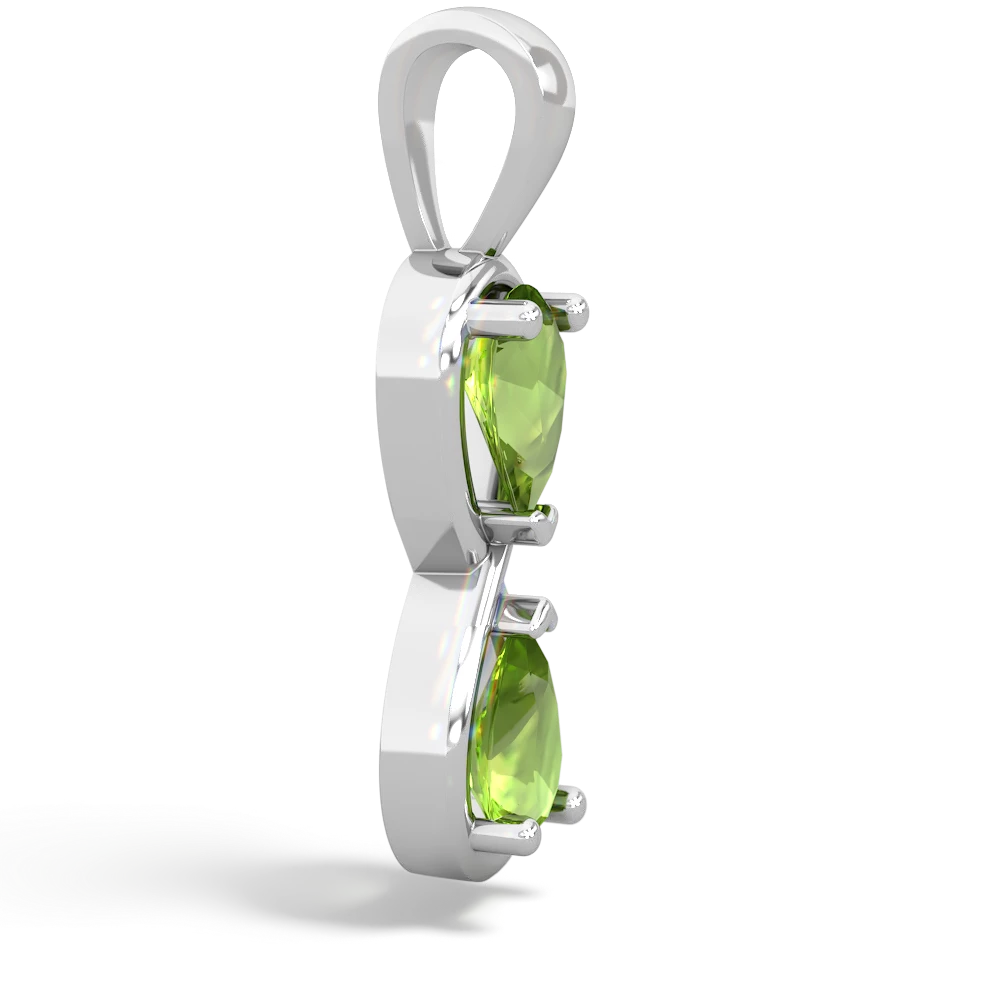 Peridot Infinity 14K White Gold pendant P5050