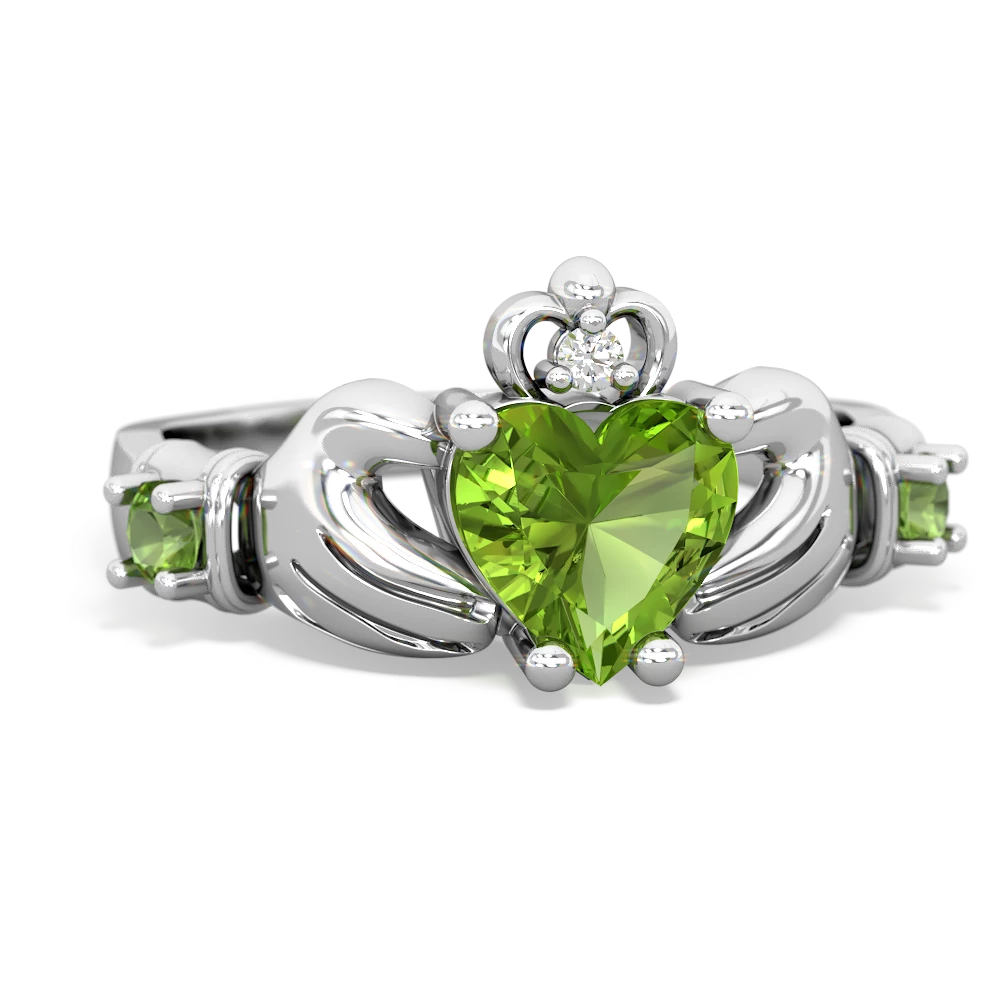 London Topaz Claddagh Keepsake 14K White Gold ring R5245