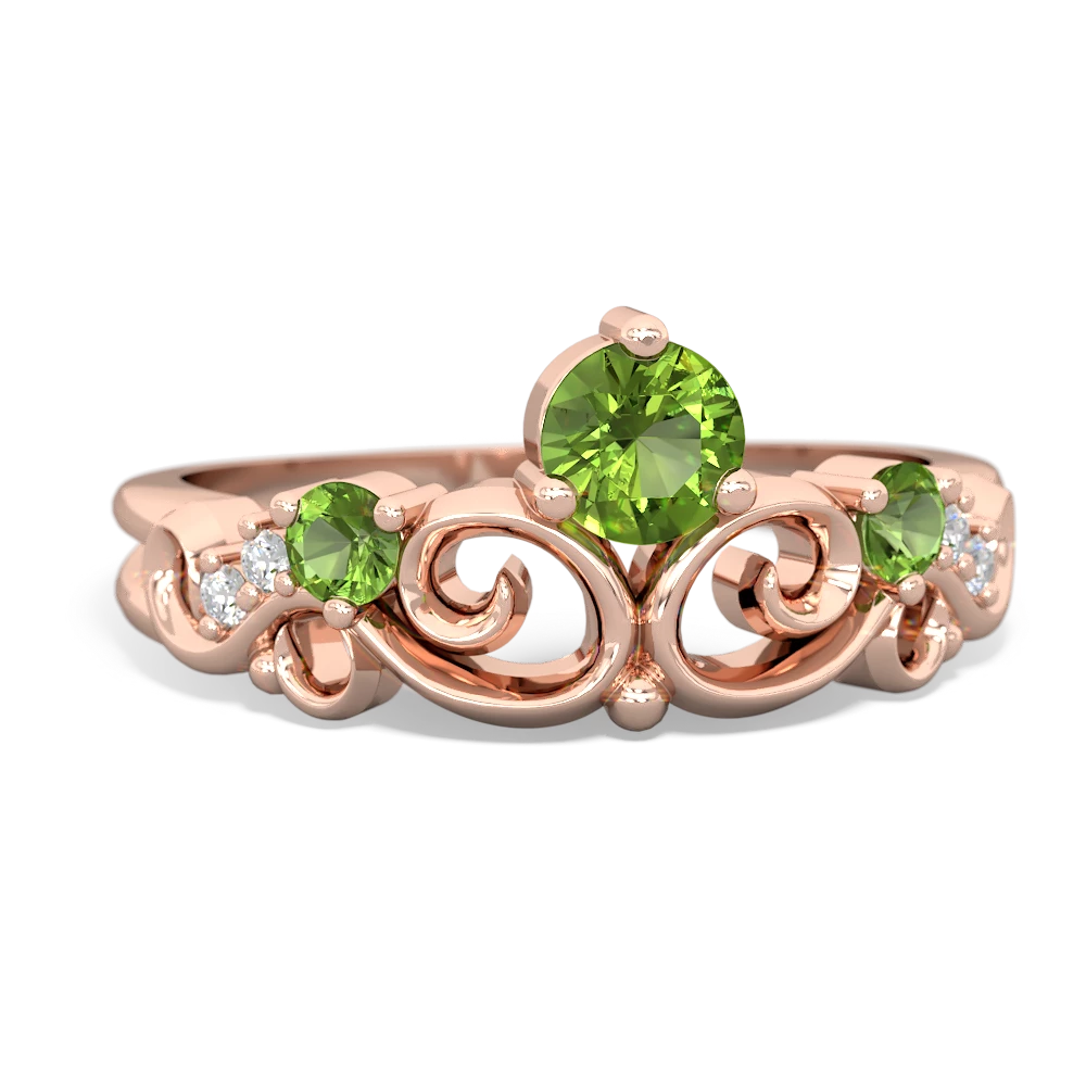 Peridot Crown Keepsake 14K Rose Gold ring R5740