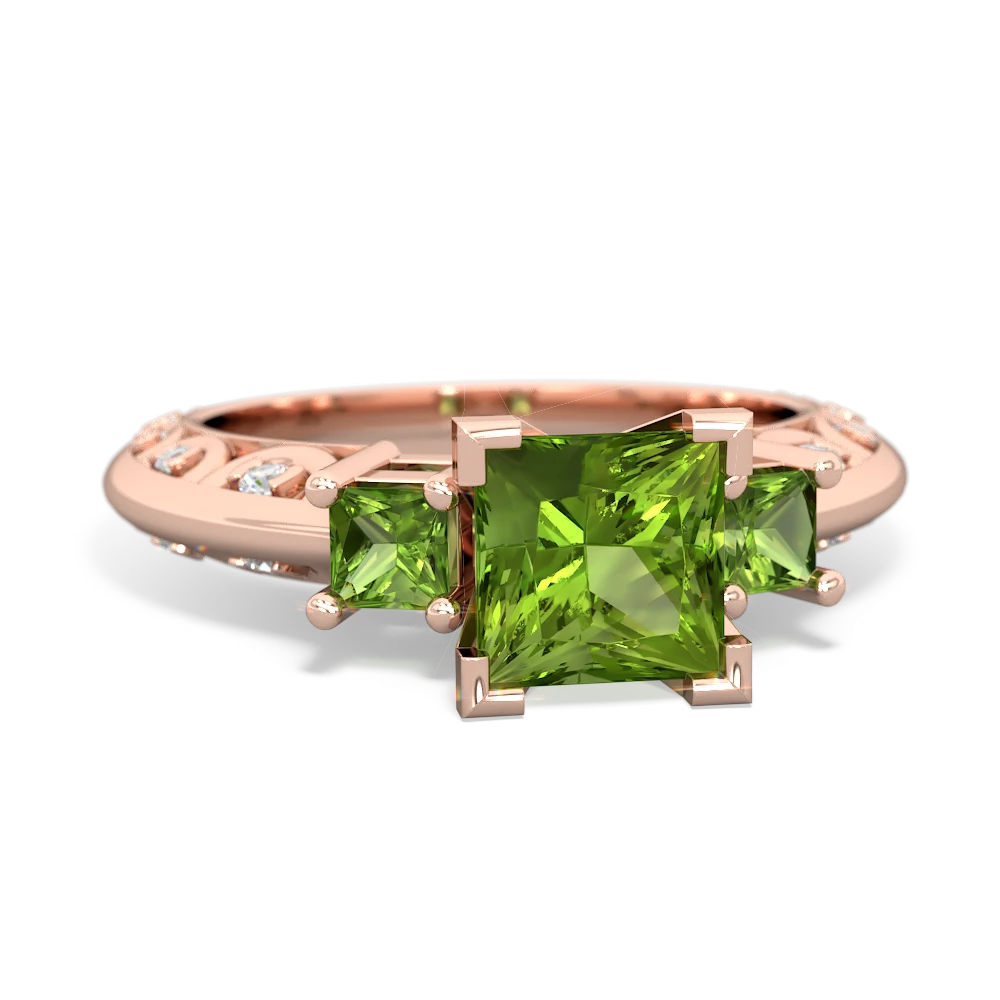 Pink Tourmaline Eternal Embrace Engagement 14K Rose Gold ring C2001