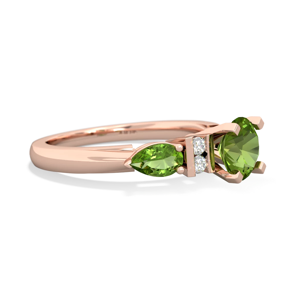 Opal 6Mm Round Eternal Embrace Engagement 14K Rose Gold ring R2005