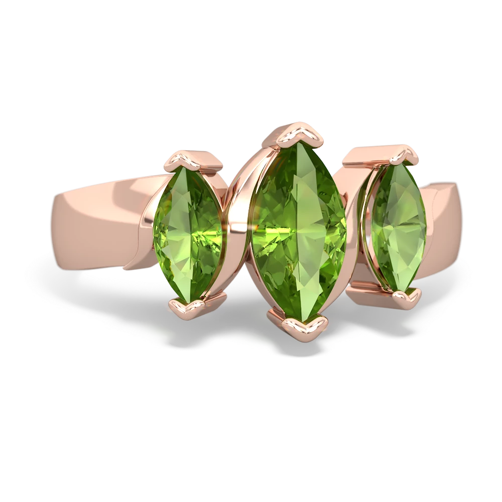 Pink Tourmaline Three Peeks 14K Rose Gold ring R2433