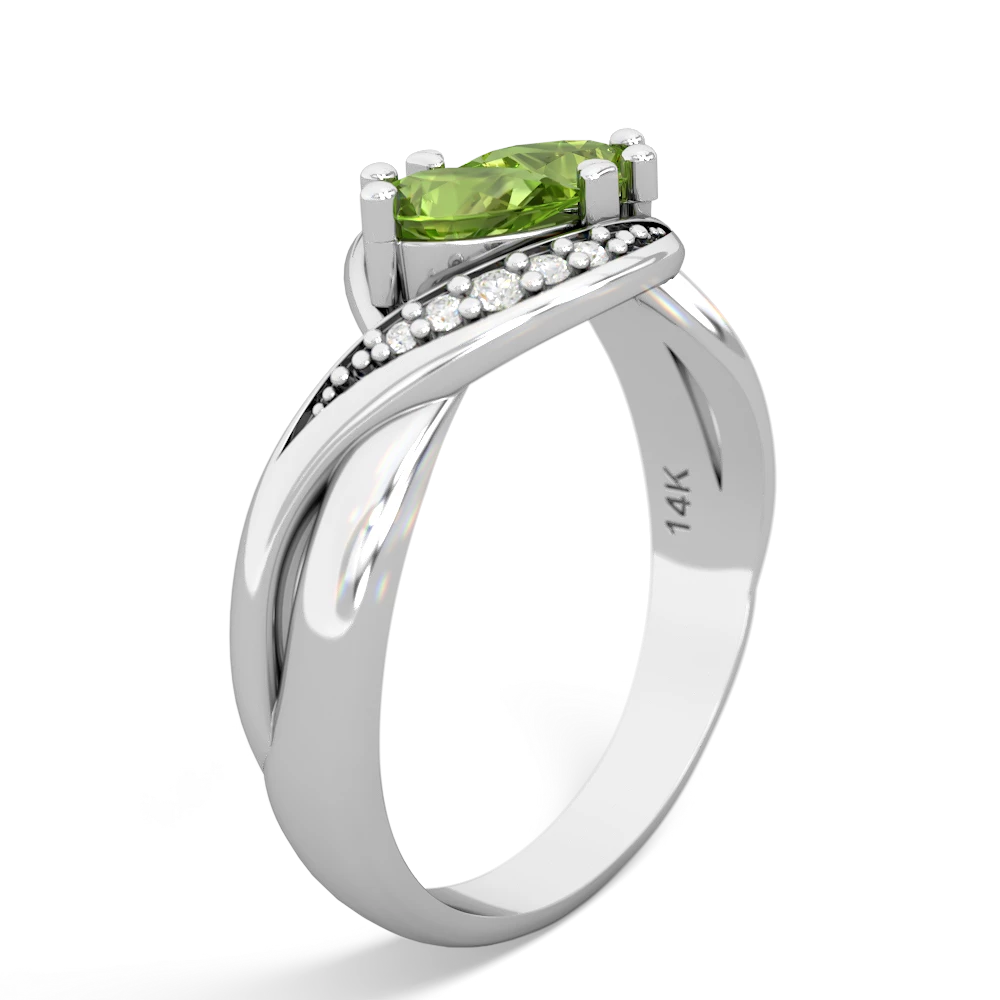 Peridot Summer Winds 14K White Gold ring R5342