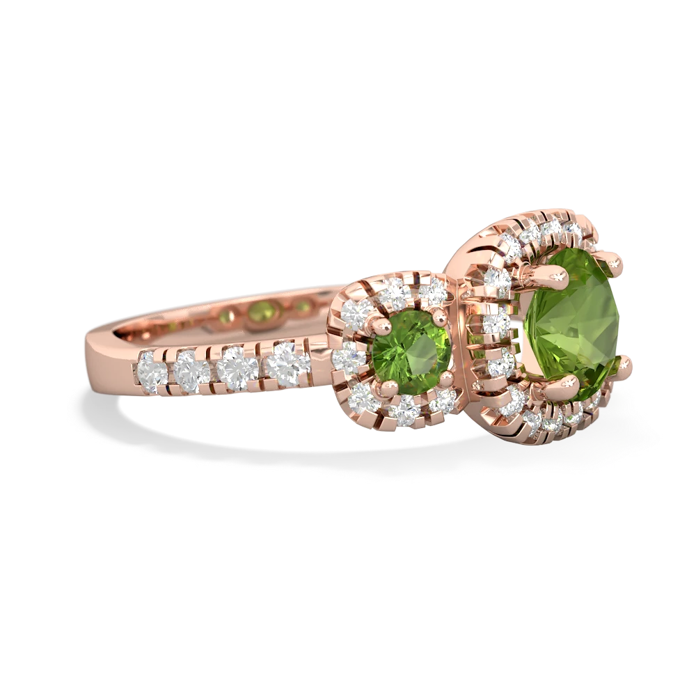 Smoky Quartz Regal Halo 14K Rose Gold ring R5350