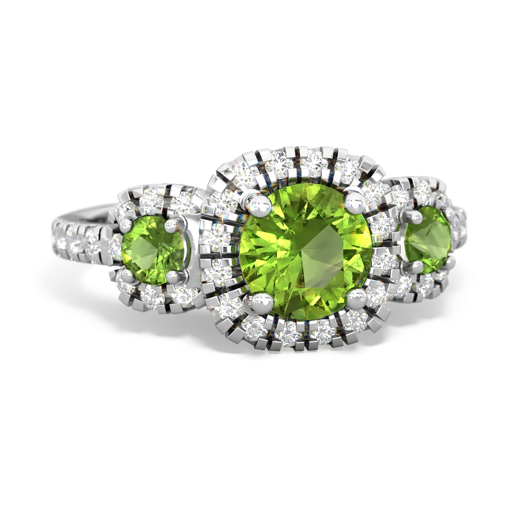 Emerald Regal Halo 14K White Gold ring R5350