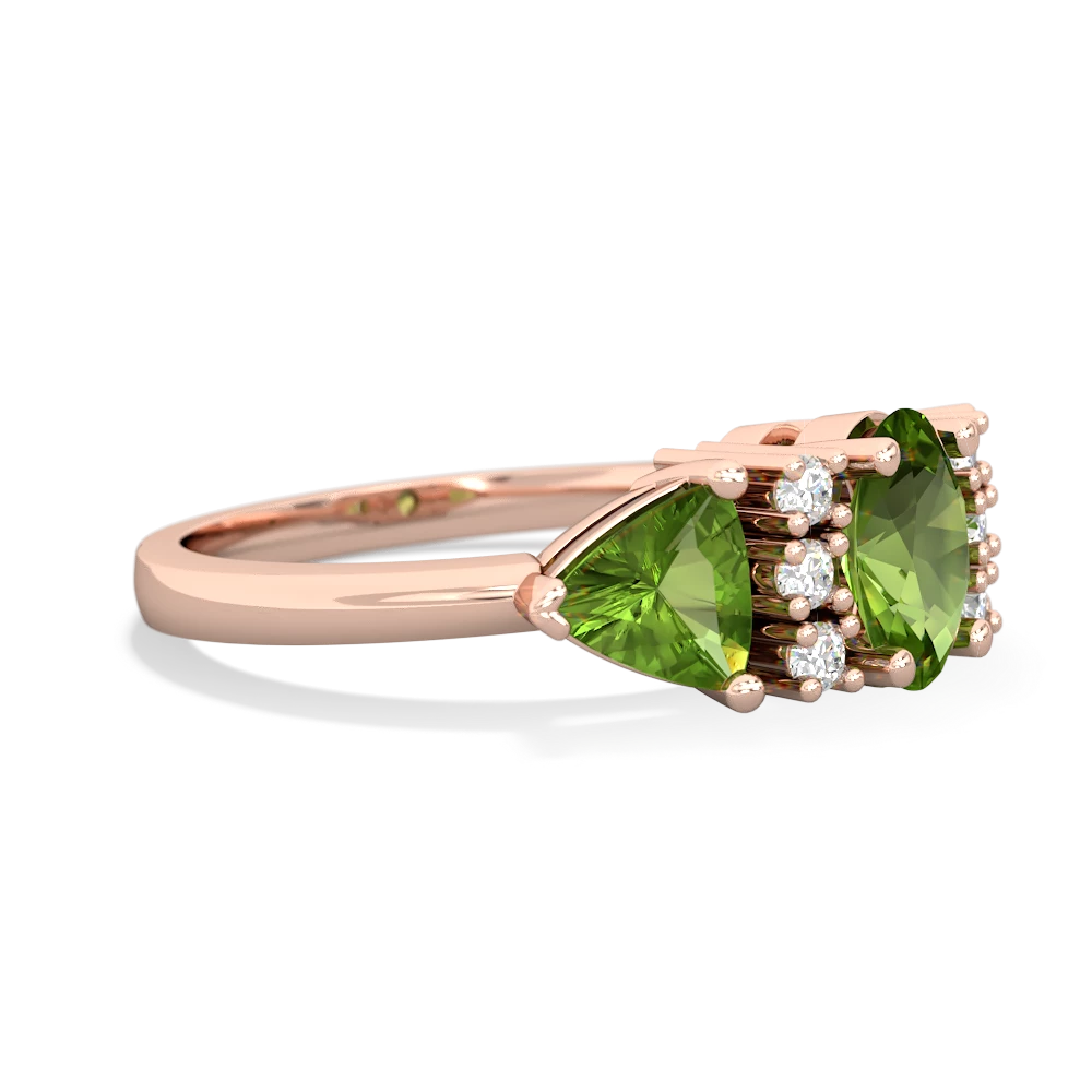 Opal Antique Style Three Stone 14K Rose Gold ring R2186