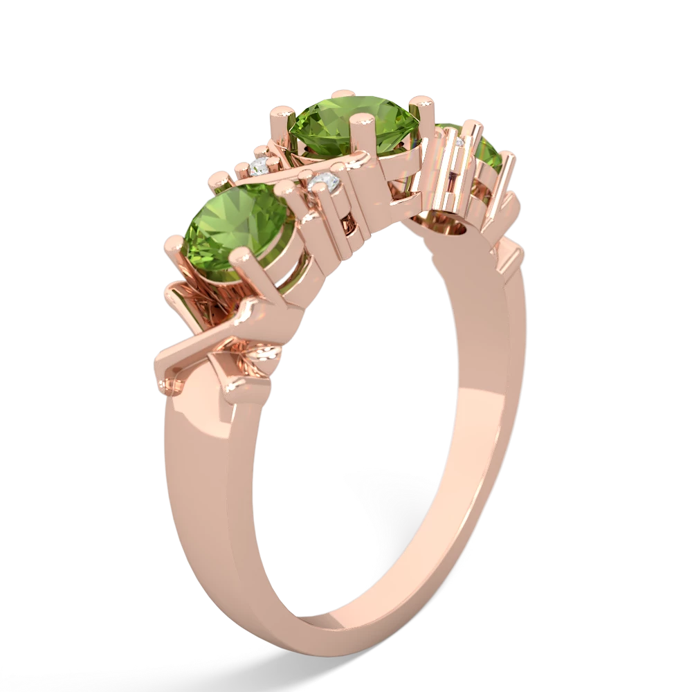 Emerald Hugs And Kisses 14K Rose Gold ring R5016