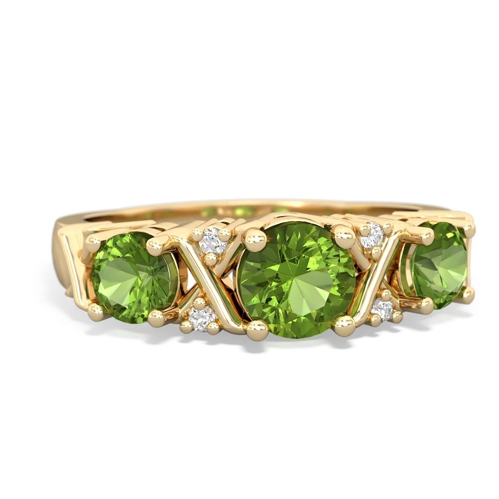 Jade Hugs And Kisses 14K Yellow Gold ring R5016