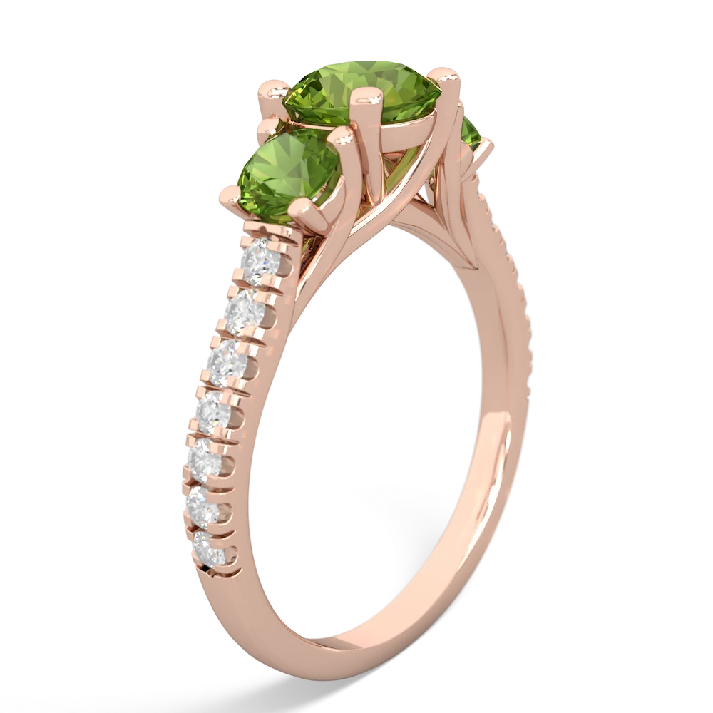 Aquamarine Pave Trellis 14K Rose Gold ring R5500