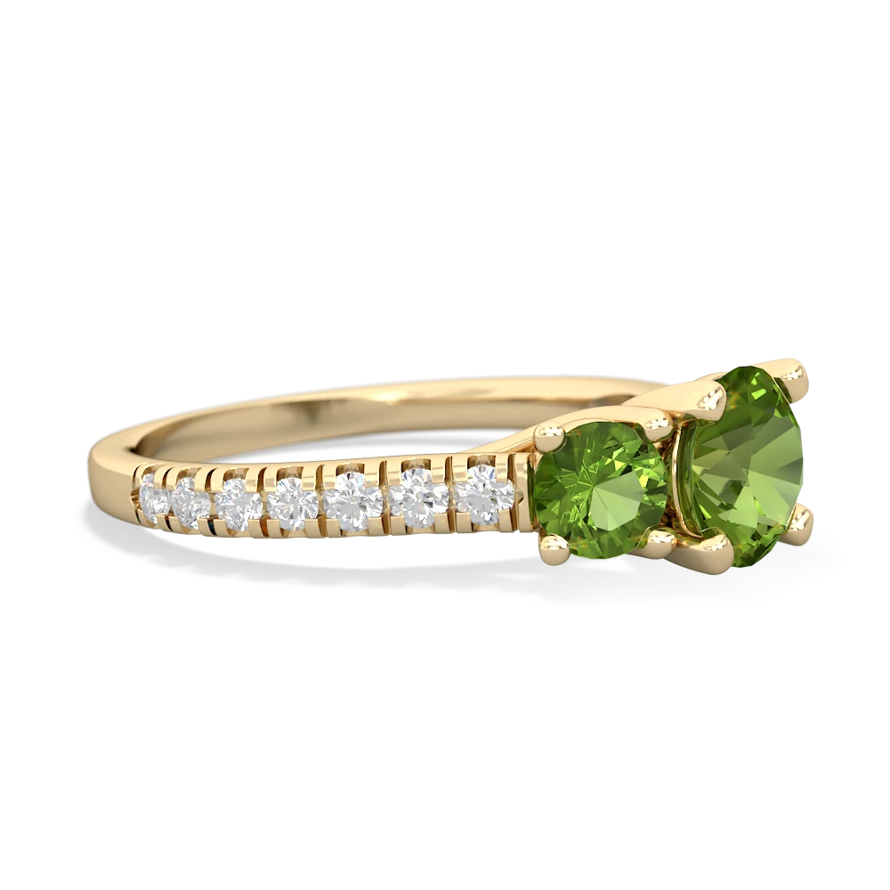 Emerald Pave Trellis 14K Yellow Gold ring R5500