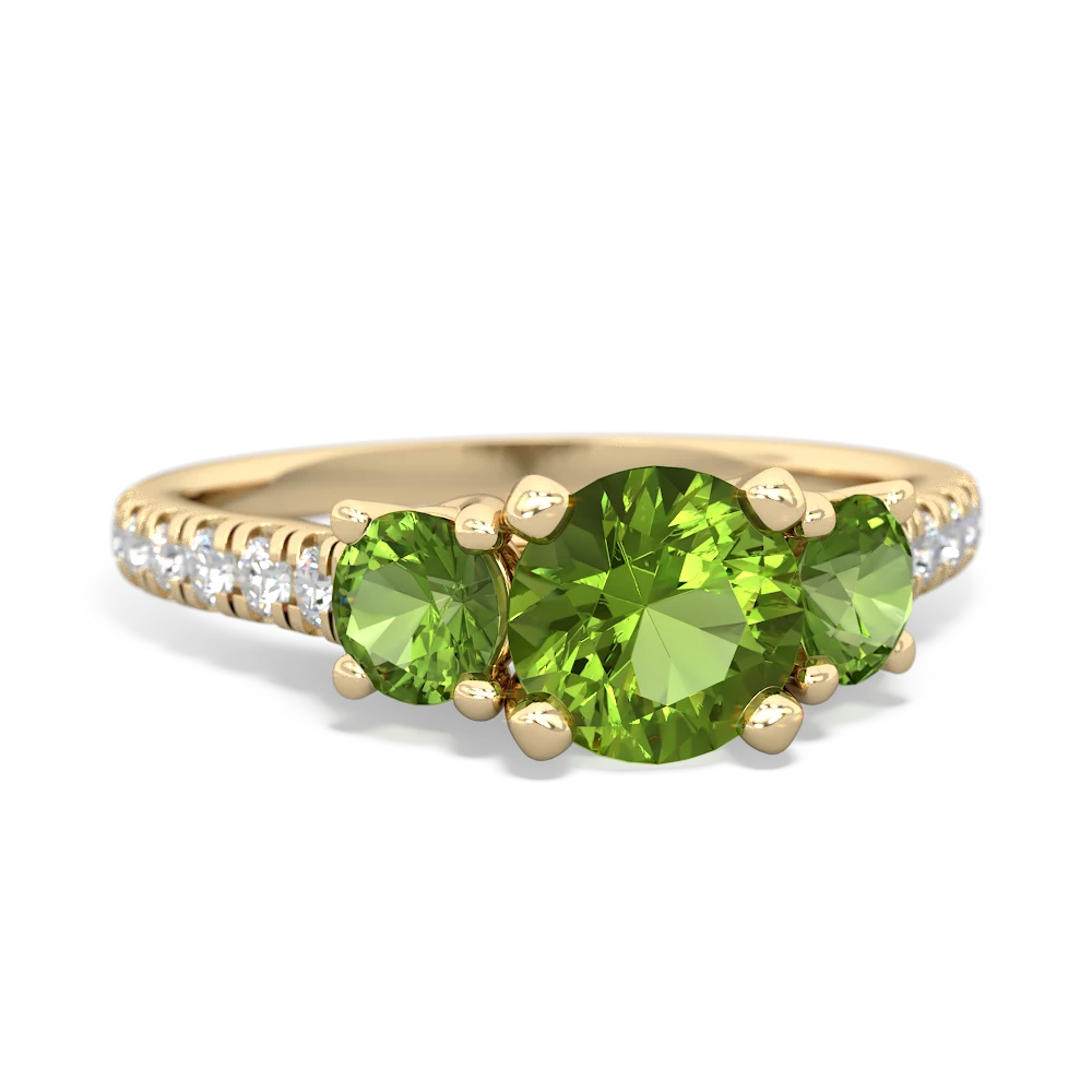 Jade Pave Trellis 14K Yellow Gold ring R5500