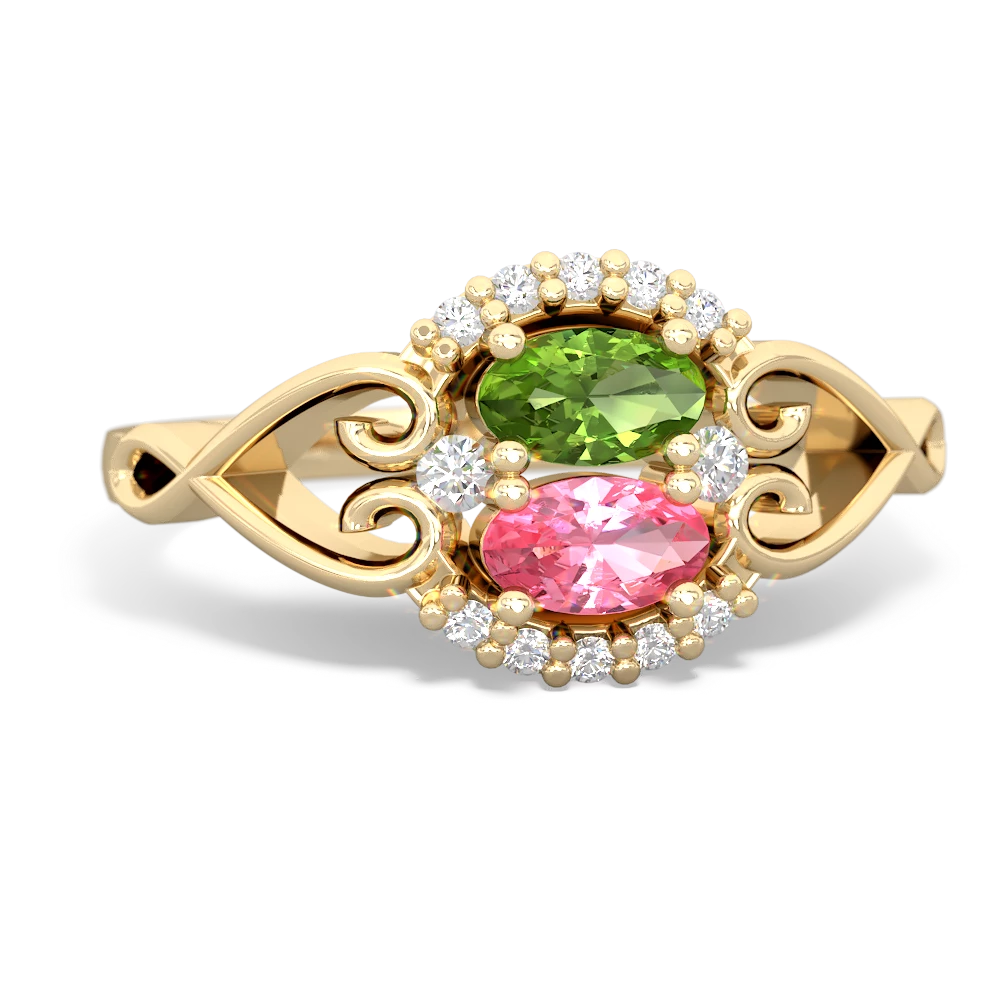 Peridot Love Nest 14K Yellow Gold ring R5860