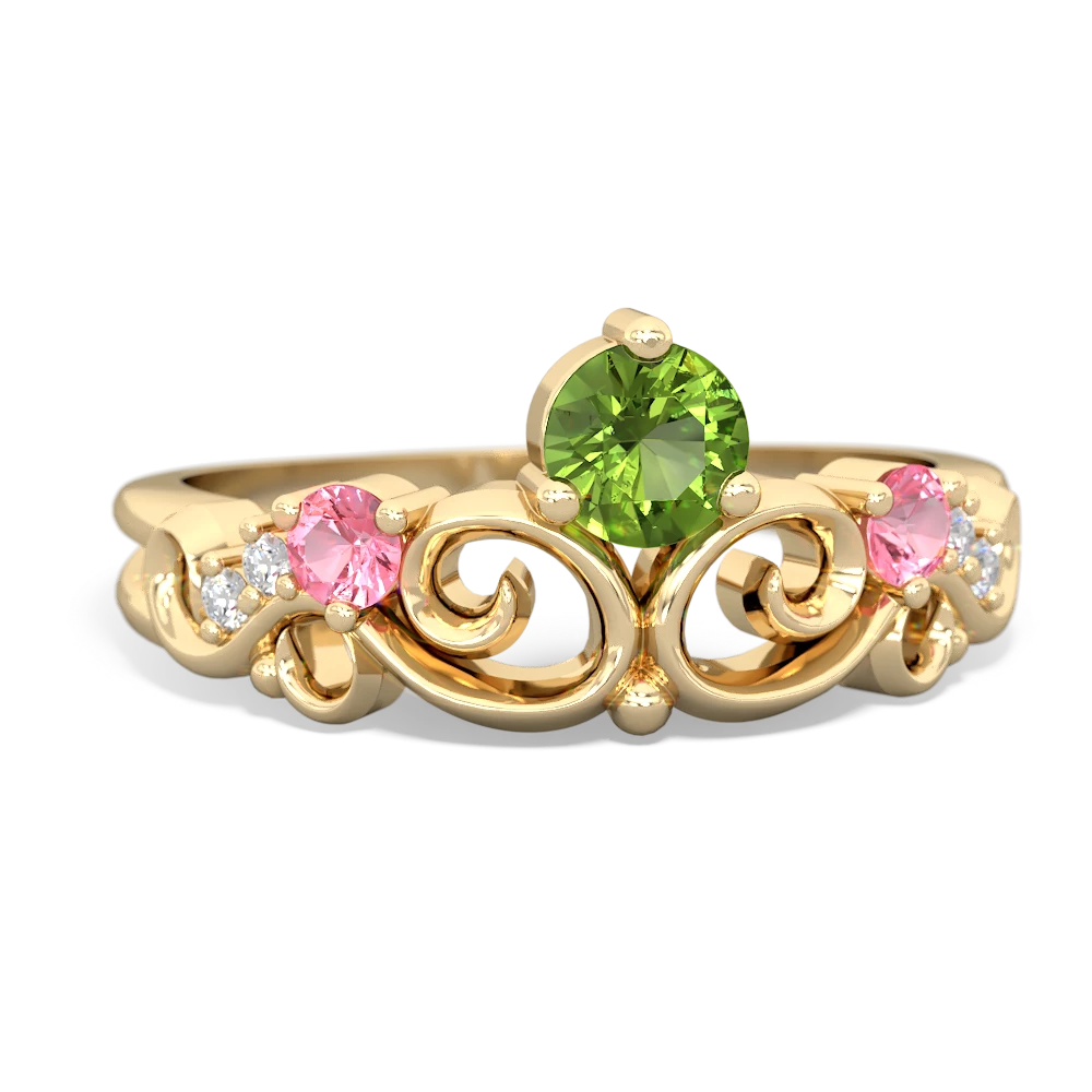 Peridot Crown Keepsake 14K Yellow Gold ring R5740