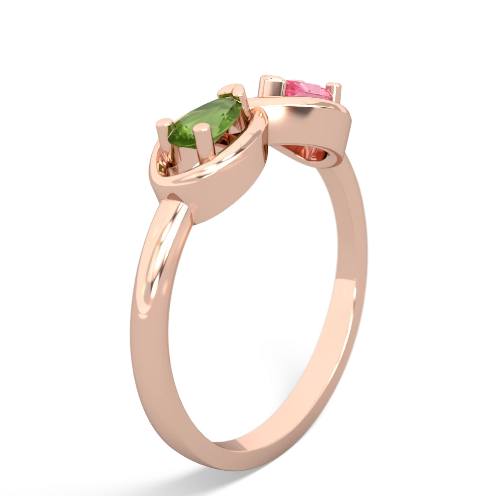 Peridot Infinity 14K Rose Gold ring R5050