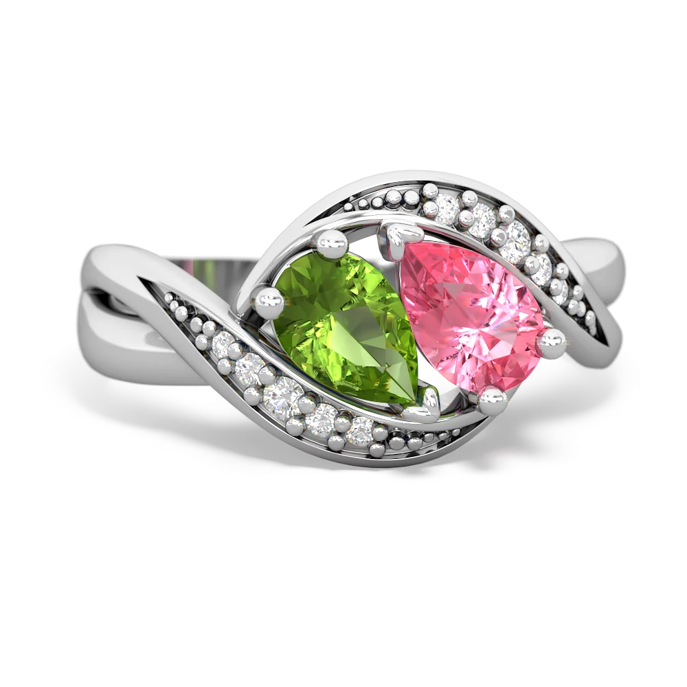 Peridot Summer Winds 14K White Gold ring R5342