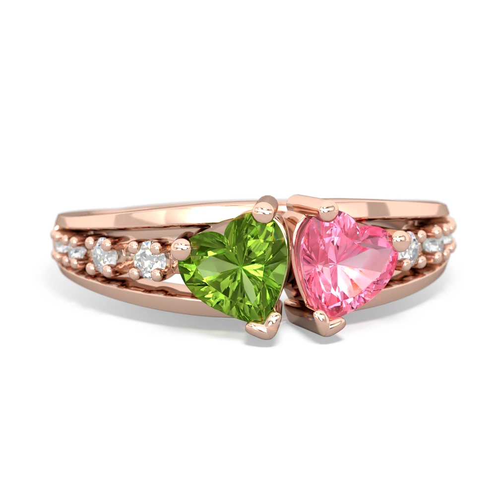 Peridot Heart To Heart 14K Rose Gold ring R3342