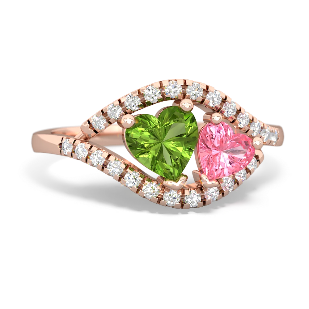 Peridot Mother And Child 14K Rose Gold ring R3010