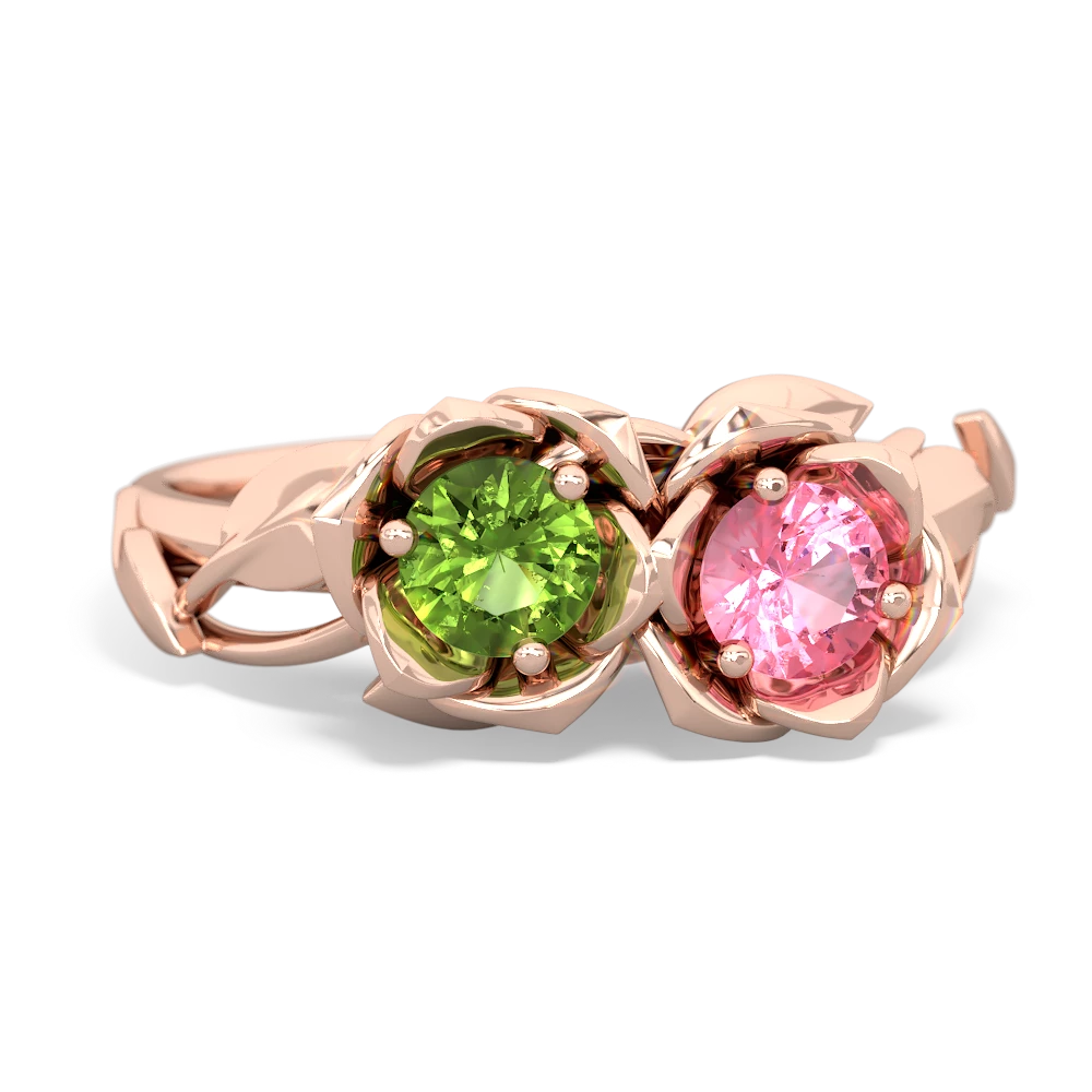 Peridot Rose Garden 14K Rose Gold ring R5510