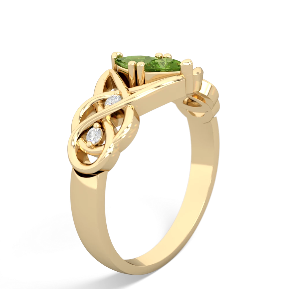 Peridot Keepsake Celtic Knot 14K Yellow Gold ring R5300