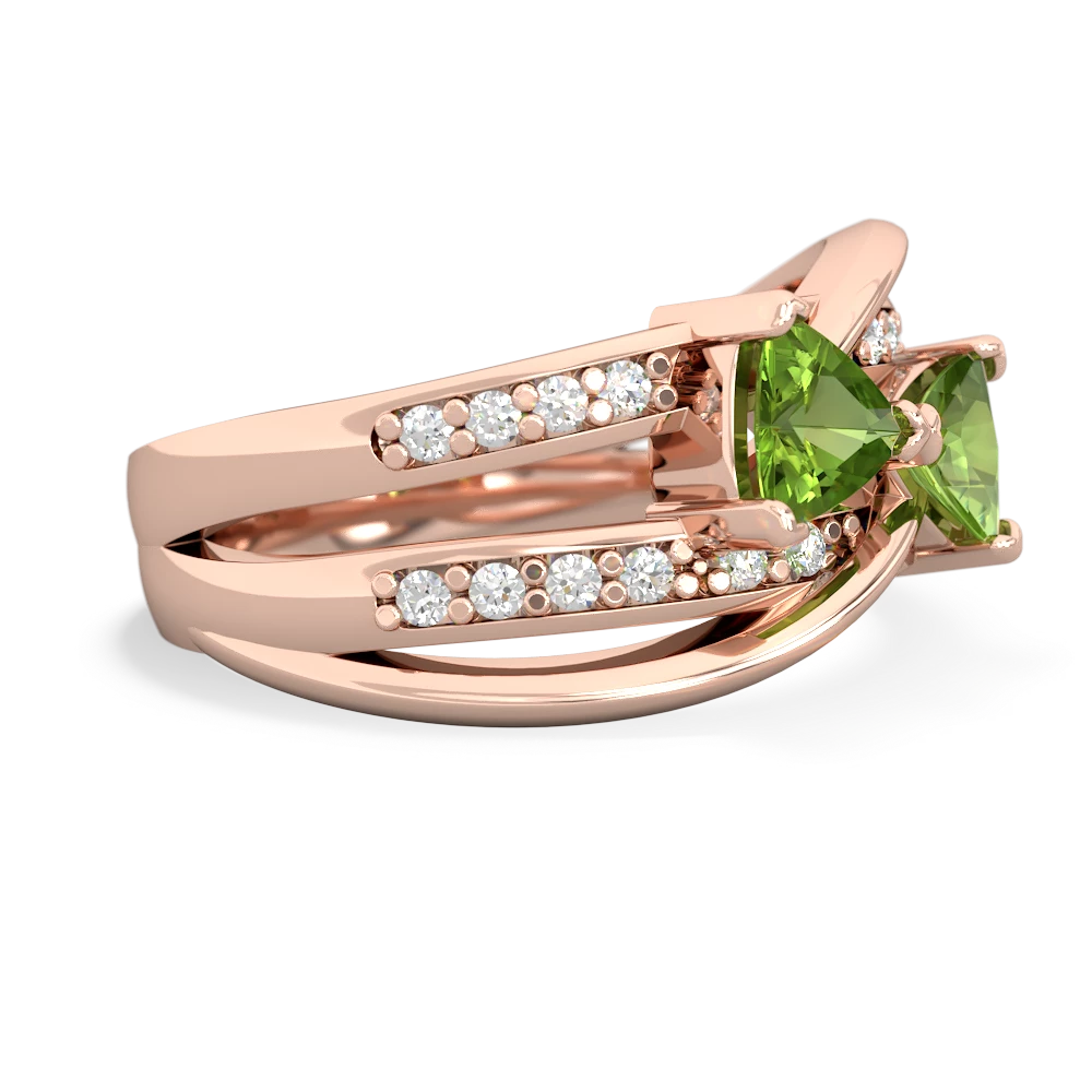 Peridot Bowtie 14K Rose Gold ring R2360