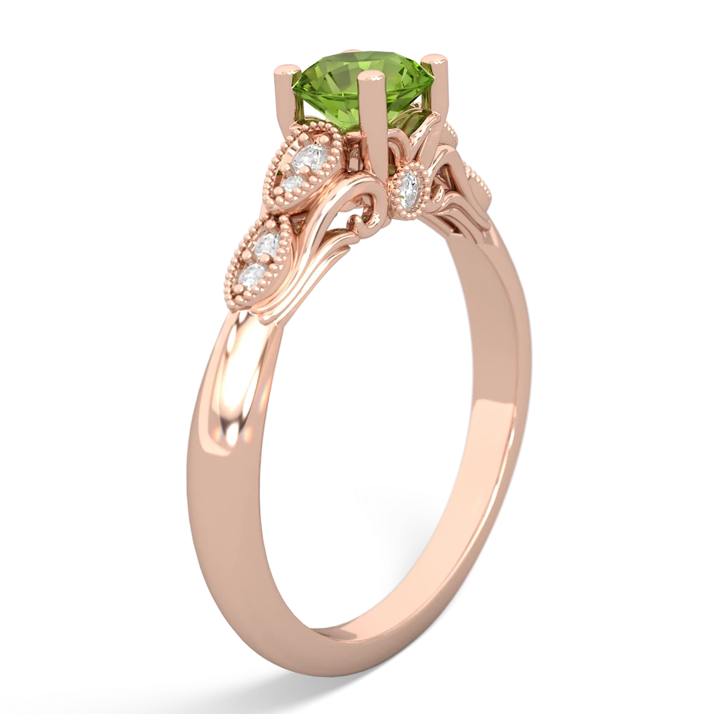 Peridot Antique Elegance 14K Rose Gold ring R3100