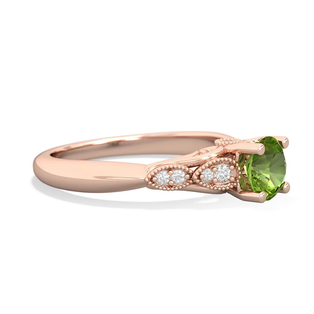 Peridot Antique Elegance 14K Rose Gold ring R3100