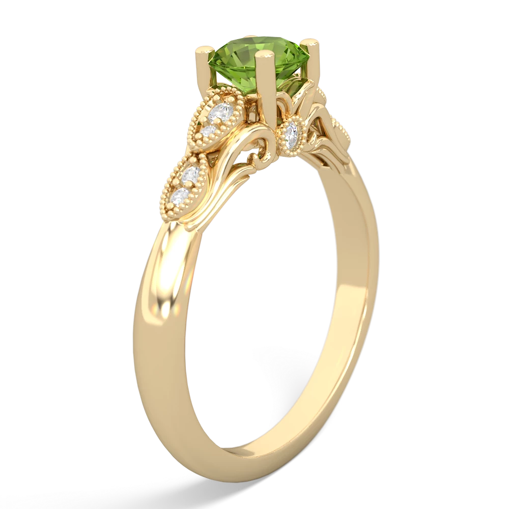 Peridot Antique Elegance 14K Yellow Gold ring R3100