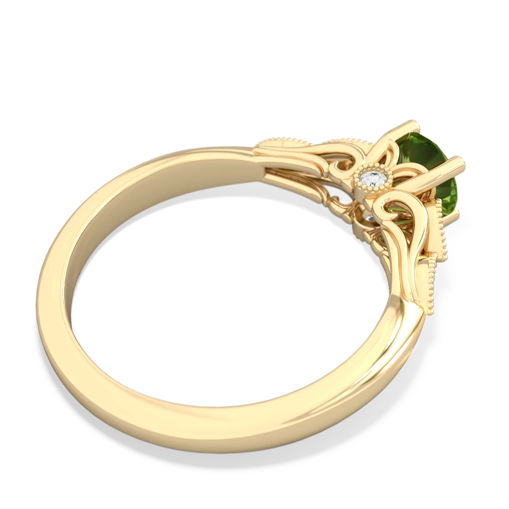 Peridot Antique Elegance 14K Yellow Gold ring R3100