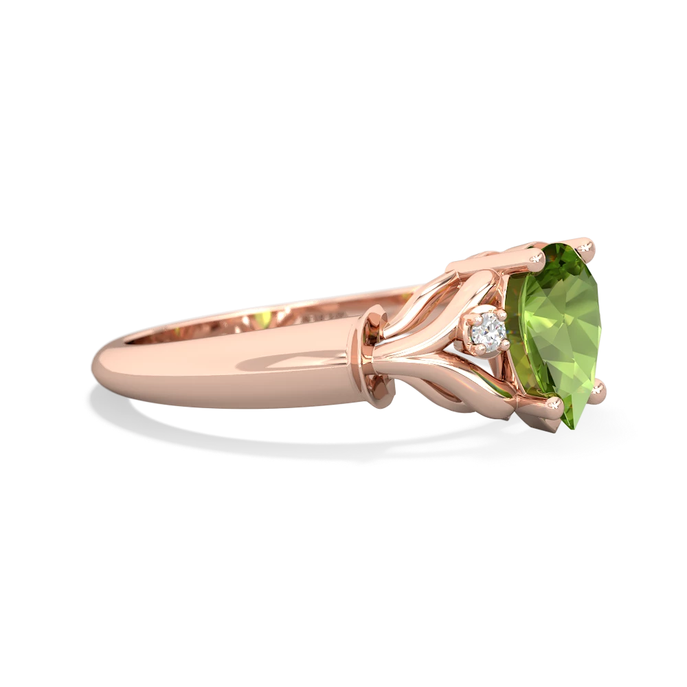 Peridot Precious Pear 14K Rose Gold ring R0826