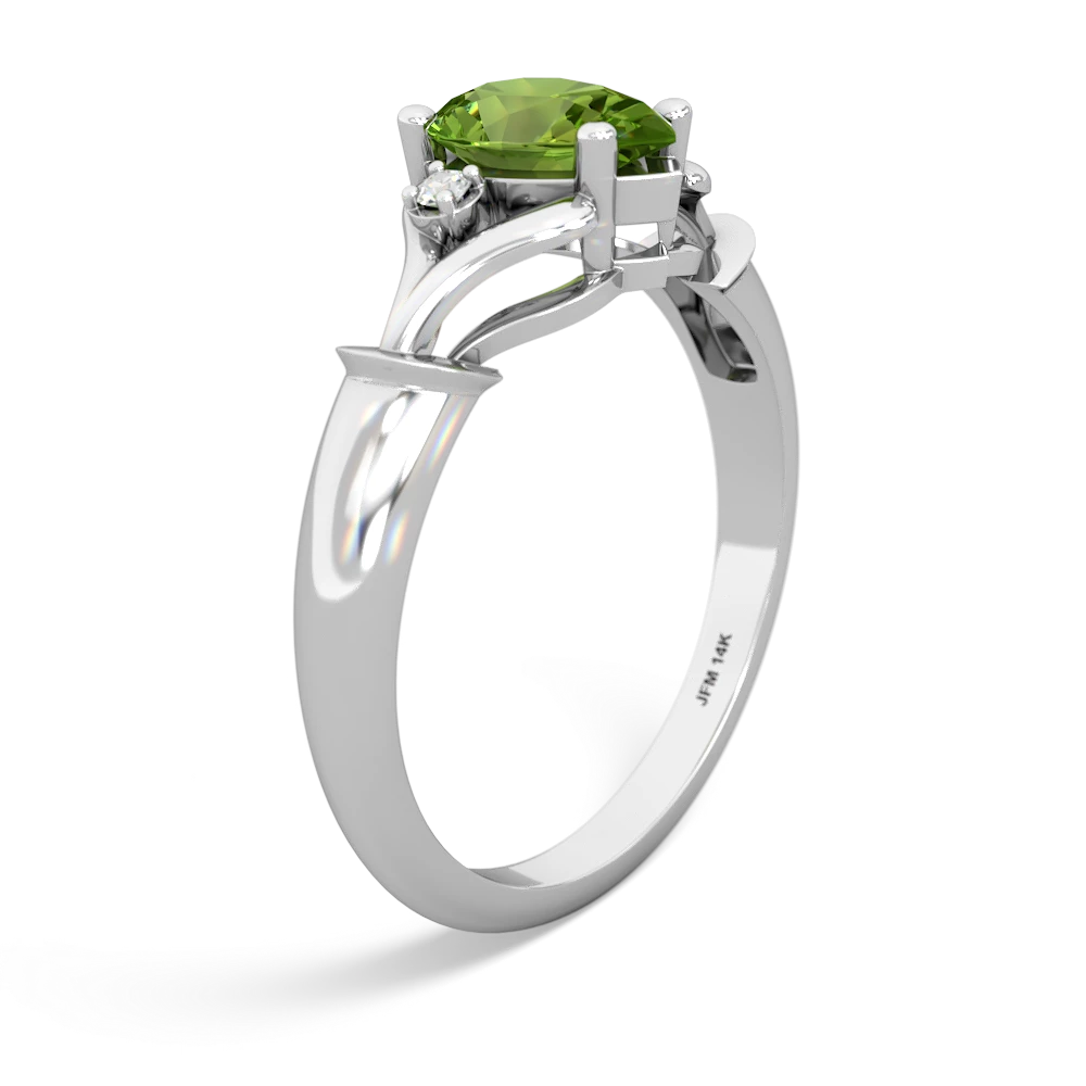 Peridot Precious Pear 14K White Gold ring R0826