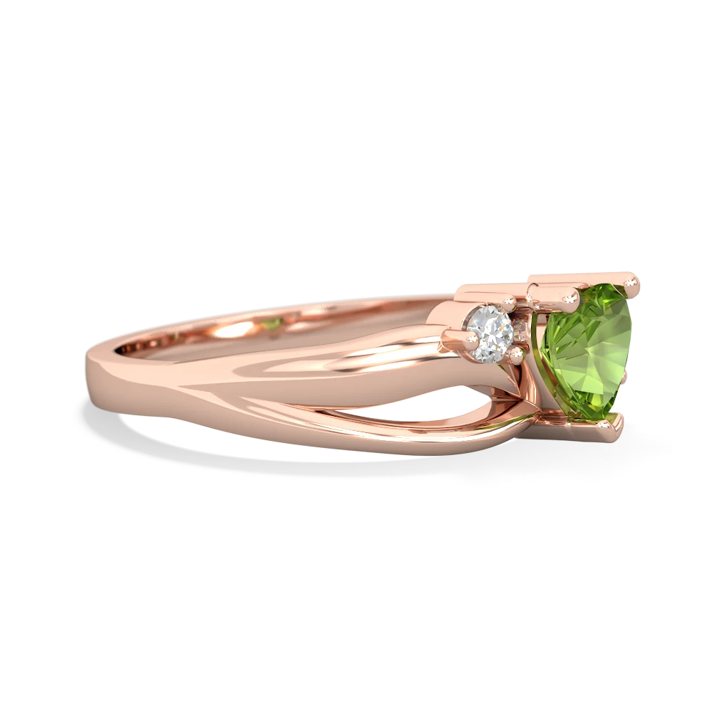 Peridot Split Band Swirl 14K Rose Gold ring R2130