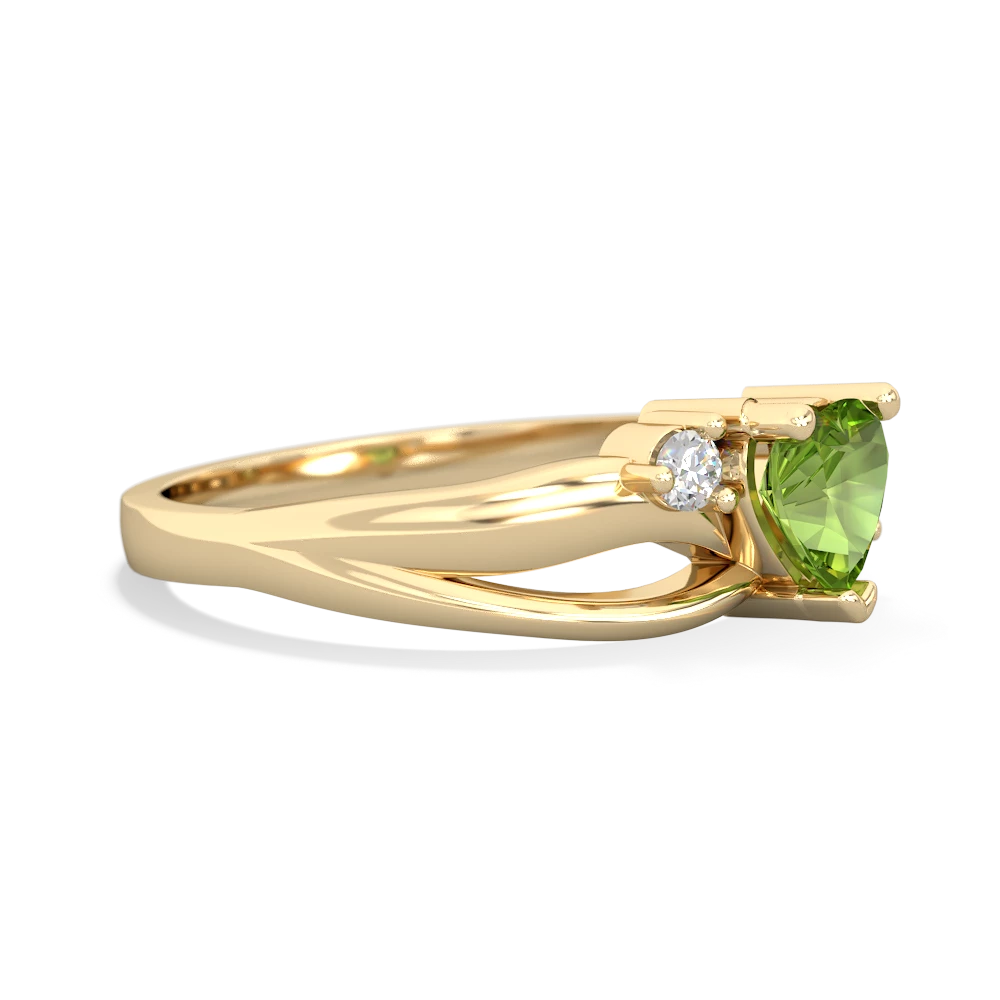 Peridot Split Band Swirl 14K Yellow Gold ring R2130