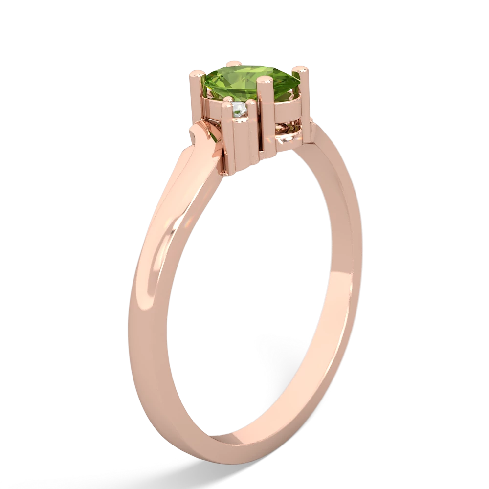 Peridot Elegant Swirl 14K Rose Gold ring R2173