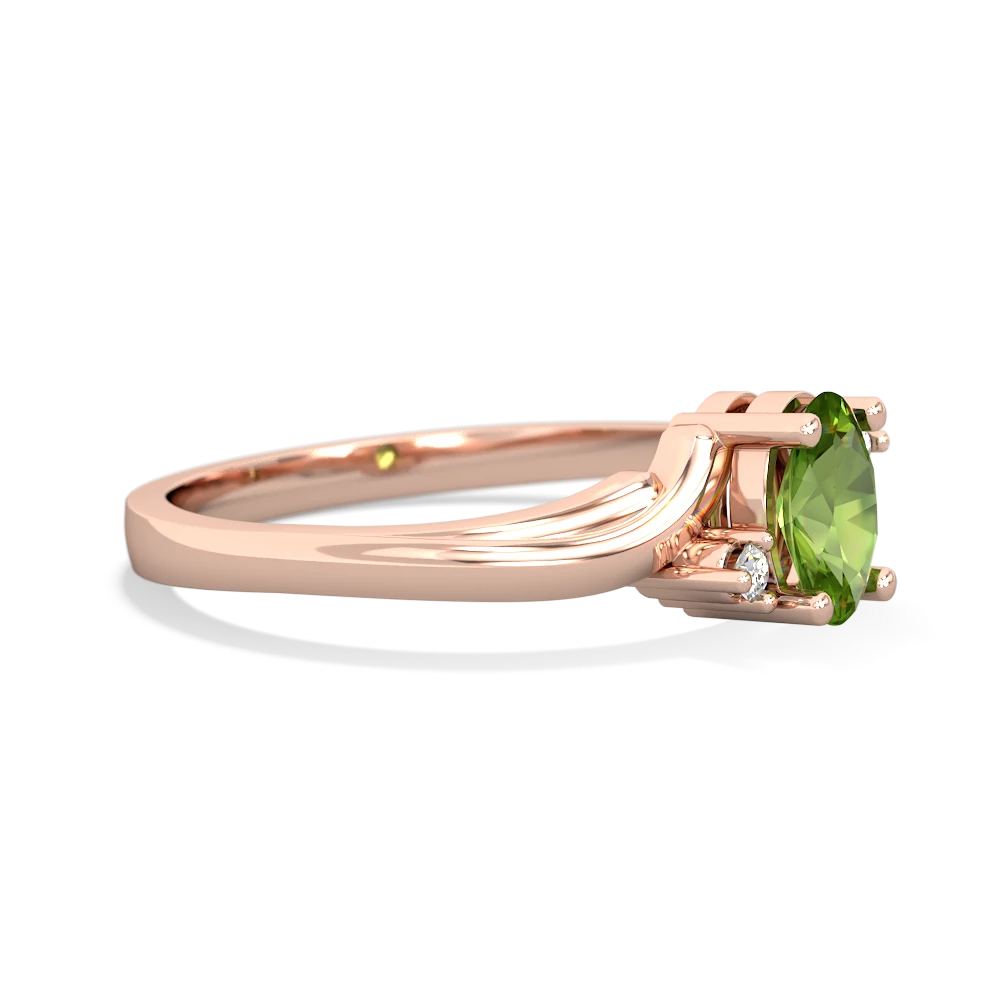 Peridot Elegant Swirl 14K Rose Gold ring R2173