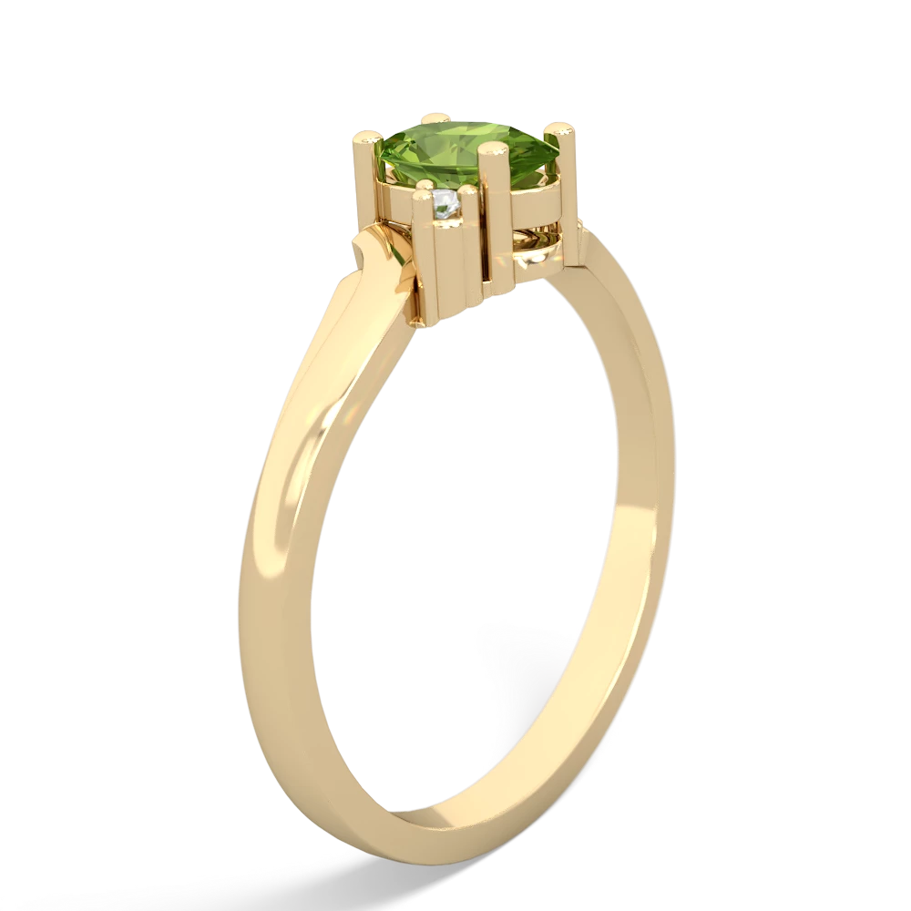 Peridot Elegant Swirl 14K Yellow Gold ring R2173