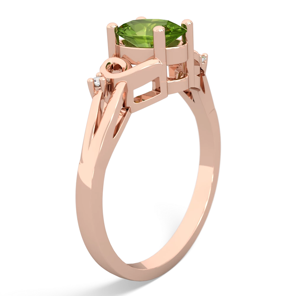 Peridot Swirls 14K Rose Gold ring R2347