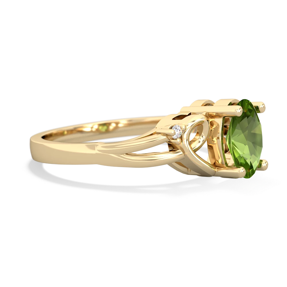 Peridot Swirls 14K Yellow Gold ring R2347