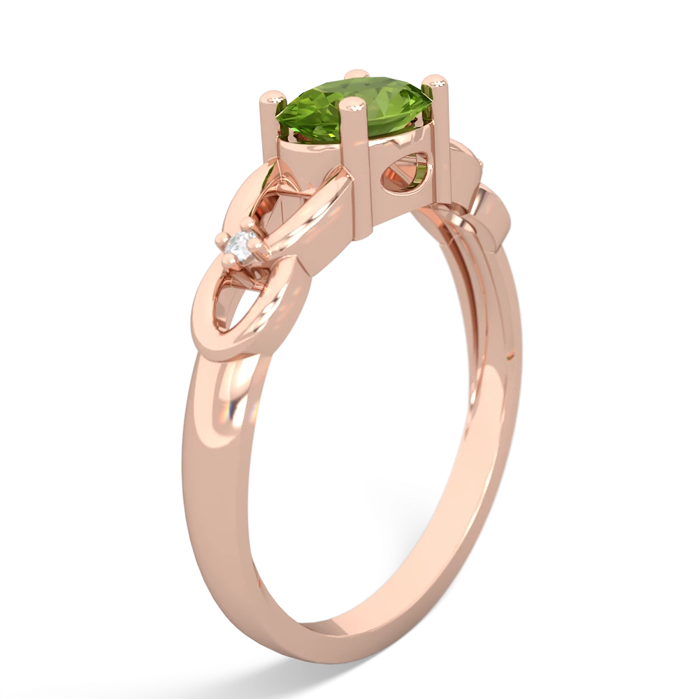 Peridot Links 14K Rose Gold ring R4032