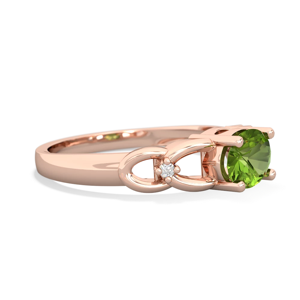 Peridot Links 14K Rose Gold ring R4032